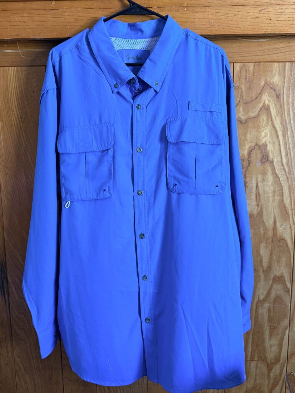 Cabela's long-sleeve, vented outdoor fishing shirt, 2XL, Periwinkle Blue
